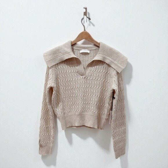 NWT ASTR Xanthe Wool Blend Oversize Collar Sweater One Size - Picture 8 of 10